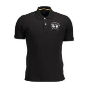 Stijlvol Contrast Polo Shirt La Martina , Black , Heren
