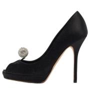 Pre-owned Satin heels Dior Vintage , Black , Dames