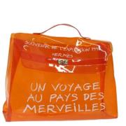 Pre-owned Vinyl handbags Hermès Vintage , Orange , Dames