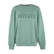 Logo Crewneck Sweatshirt Rotate Birger Christensen , Green , Dames