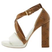 Pre-owned Canvas sandals Louis Vuitton Vintage , Brown , Dames