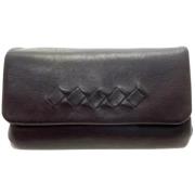 Pre-owned Leather wallets Bottega Veneta Vintage , Brown , Dames