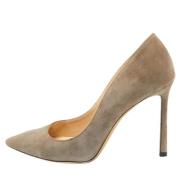 Pre-owned Suede heels Jimmy Choo Pre-owned , Gray , Dames