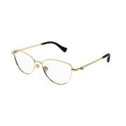 Gouden Montuur Zonnebril Gg1595O 001 Gucci , Yellow , Dames