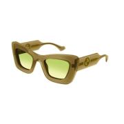 Bruin Groene Zonnebril Gg1552S Gucci , Brown , Dames