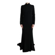 Zwarte Lange Mouw Sheath Gown Dolce & Gabbana , Black , Dames