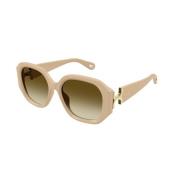 Ivory Brown Zonnebril Model Ch0236S Chloé , Beige , Unisex