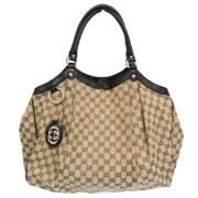 Pre-owned Leather gucci-bags Gucci Vintage , Beige , Dames