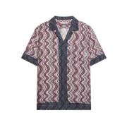 Geometrische Print Cubaanse Kraag Shirt Dries Van Noten , Multicolor ,...