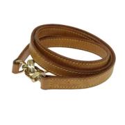Pre-owned Leather belts Louis Vuitton Vintage , Beige , Dames