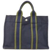 Pre-owned Canvas totes Hermès Vintage , Blue , Dames