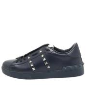 Pre-owned Leather sneakers Valentino Vintage , Blue , Dames