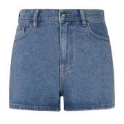 Sprankelende Denim Shorts Rotate Birger Christensen , Blue , Dames