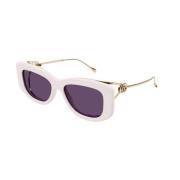 Ivory Violet Zonnebril Gg1566S 003 Gucci , White , Dames