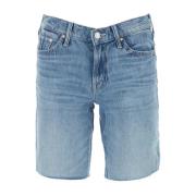 Stijlvolle Denim Bermuda Shorts Mother , Blue , Dames