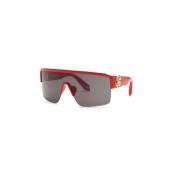 Rood Fuxia Rook Zonnebril Roberto Cavalli , Red , Unisex