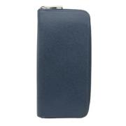 Pre-owned Leather wallets Louis Vuitton Vintage , Blue , Heren