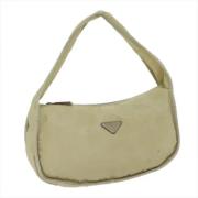 Pre-owned Nylon shoulder-bags Prada Vintage , Beige , Dames