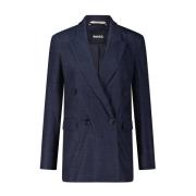 Getailleerde Blazer met Klassieke Details Hugo Boss , Blue , Dames