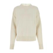 Oversize Cashmere Blend Sweater Jil Sander , White , Dames