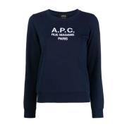 Tina Logo Sweatshirt A.p.c. , Blue , Dames