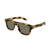 Stijlvolle Havana Bruine Zonnebril Gucci , Multicolor , Heren