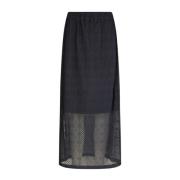 Zwarte Gehaakte Maxi Rok Jadine mbyM , Black , Dames