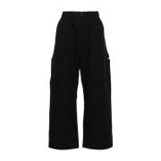 Zwarte Canvas Broek Rechte Pijp Comme des Garçons , Black , Heren