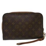 Pre-owned Canvas clutches Louis Vuitton Vintage , Brown , Dames