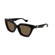 Zwart Transparante Zonnebril Gg1542S Gucci , Black , Dames