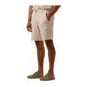 Beige Katoenen Jeans Shorts voor Zomer Selected Homme , Beige , Heren