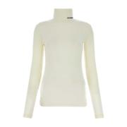 Ivory Polyester Blend Sweater Jil Sander , White , Dames
