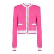 Handtekening gebreide vest Balmain , Pink , Dames