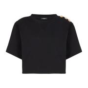 Sweatshirt met knopen Balmain , Black , Dames