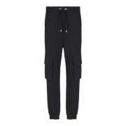 Cargo joggers met Paris print Balmain , Black , Heren