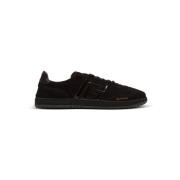 Zwaan suède en lakleren trainers Balmain , Black , Heren