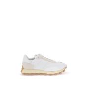 Nylon en Leren Sneakers Tod's , Beige , Heren