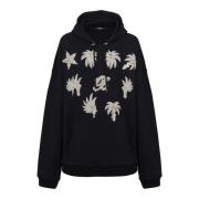 Hoodie met geborduurde badges Balmain , Black , Heren