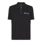 Polo shirt met korte mouwen en handtekeningborduursel Balmain , Black ...