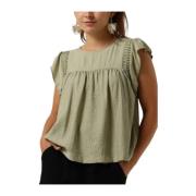 Groene Stijlvolle Mouwloze Top Object , Green , Dames