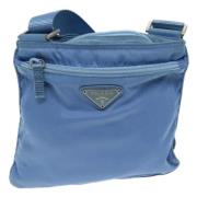 Pre-owned Cotton shoulder-bags Prada Vintage , Blue , Dames