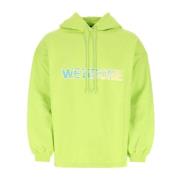 Stijlvolle Heren Hoodie We11Done , Green , Heren