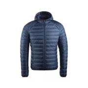 Aansluitende gewatteerde jas met capuchon - Blauw Jott , Blue , Heren