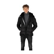 Capuchon Puffer Jas Xagon Man , Black , Heren