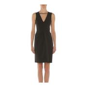 Zijden jurk in Cadì-stof Moschino , Black , Dames