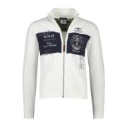 Wit Heren Vest met Rits Aeronautica Militare , White , Heren