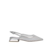 Mesh Rhinestone Platte Schoen Alma EN Pena , Gray , Dames