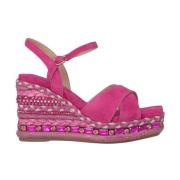 Rhinestone Sleehak Sandaal Alma EN Pena , Pink , Dames