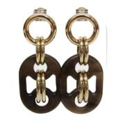 Pre-owned Metal earrings Hermès Vintage , Multicolor , Dames