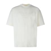 Casual Katoenen T-Shirt Emporio Armani , White , Heren